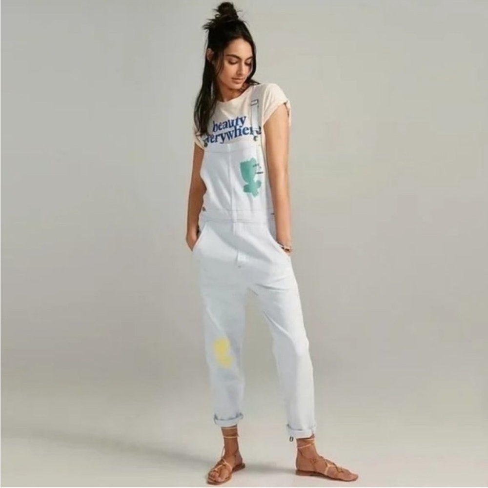 Anthropologie Bobo Choses Y2K Dungaree Overalls Painter Chic Boho Size XS
